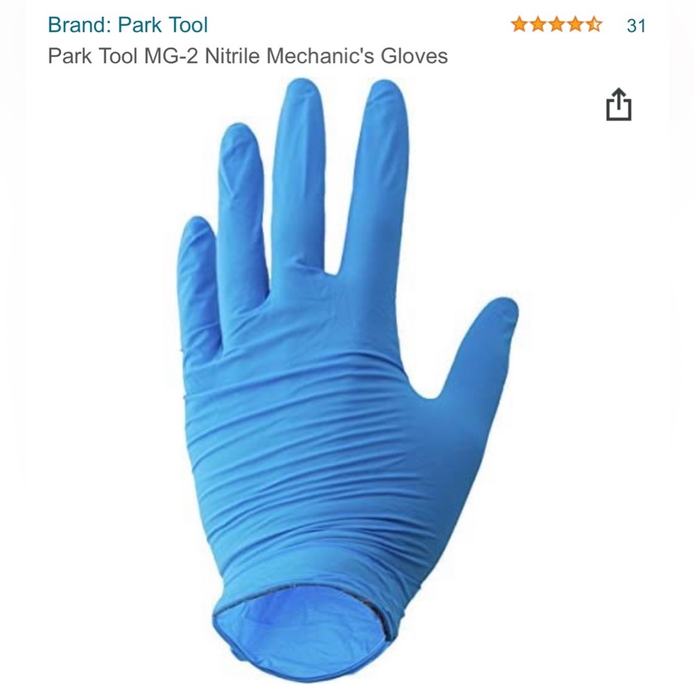 Park tool, MG-2M nitrile mechanics gloves, Size Medium. NIB